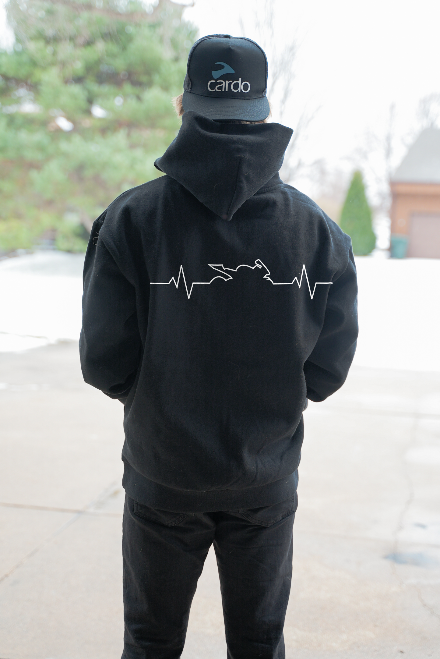 White Heartbeat Hoodie