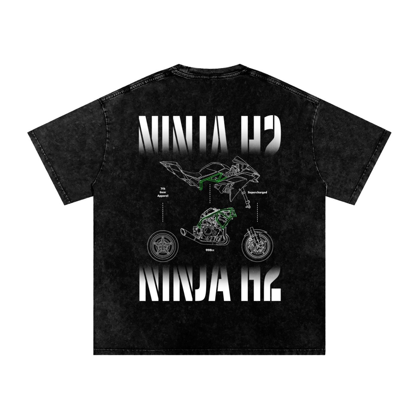 shigechan OVERSIZED Ninja H2 T-Shirt – 7th Gear Apparel