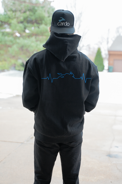 Blue Heartbeat Hoodie