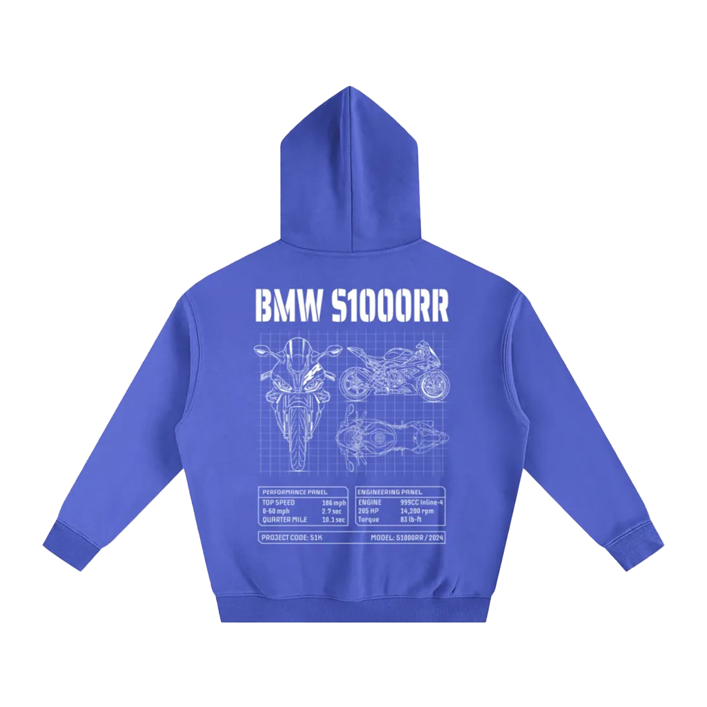 OVERSIZED BMW Blueprint hoodie