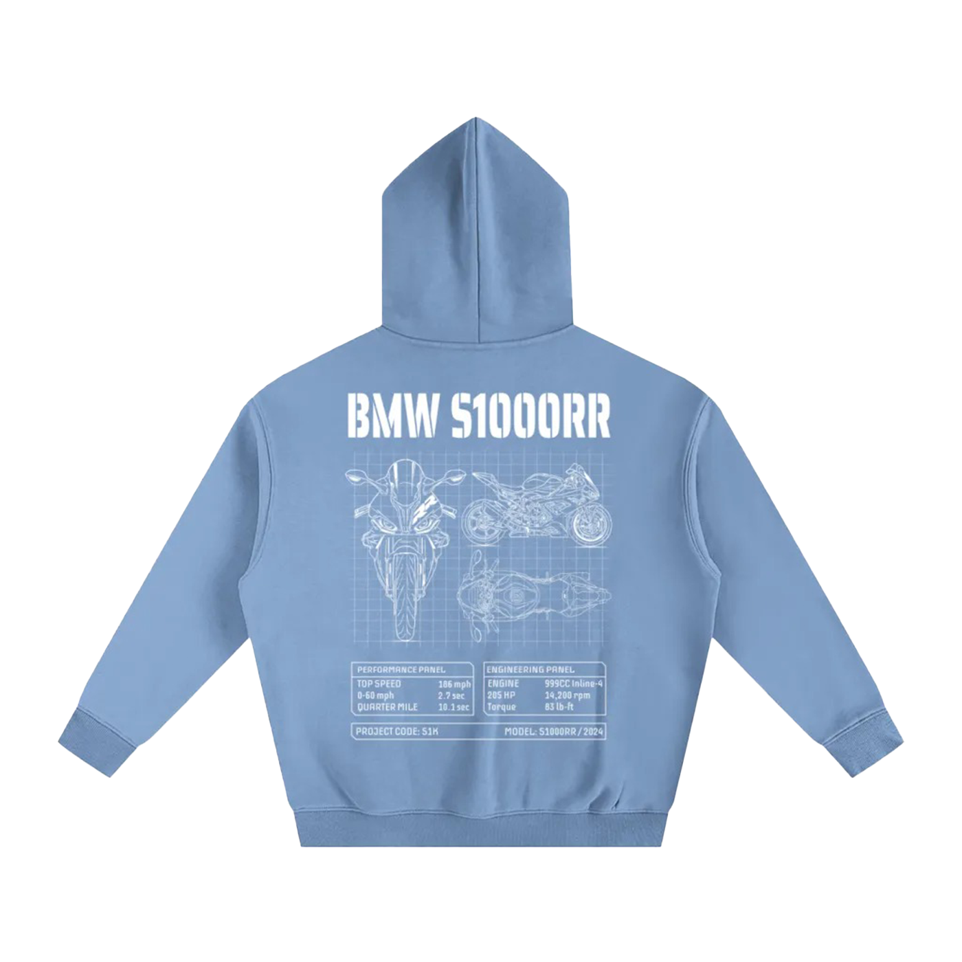 OVERSIZED BMW Blueprint hoodie